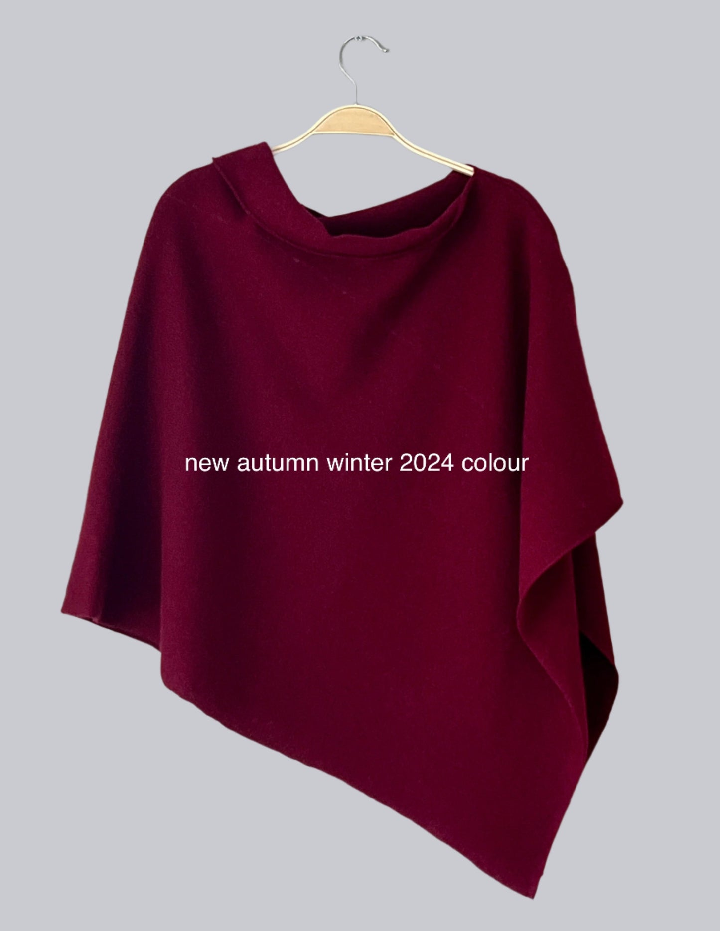 Merino lambswool poncho