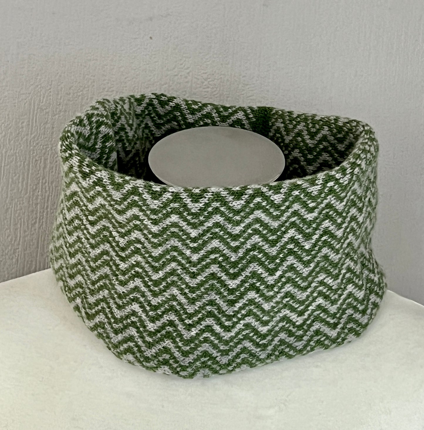 Neck warmer, cowl, snood with fair isle pattern soft merino lambswool