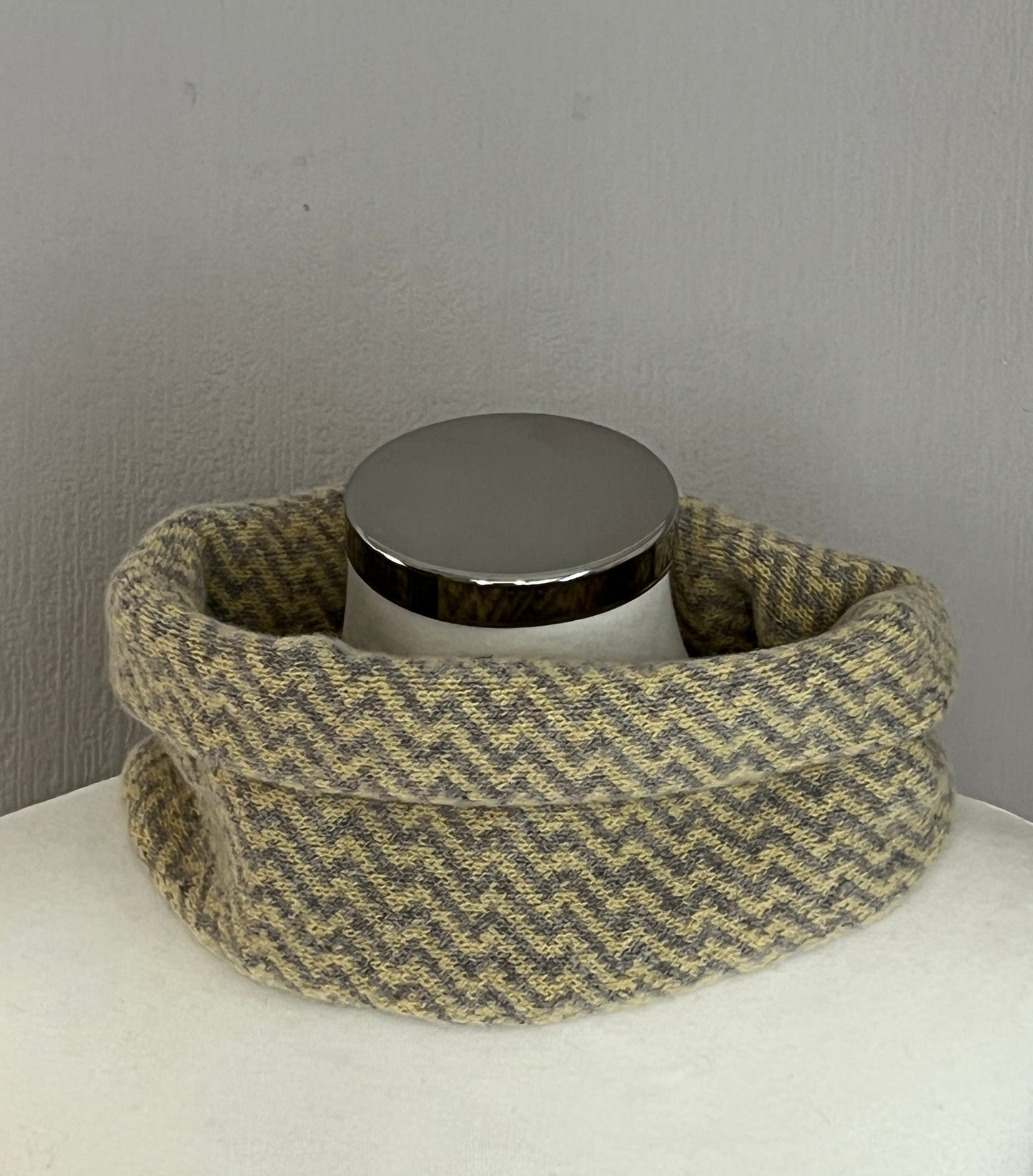 Neck warmer, cowl, snood with fair isle pattern soft merino lambswool