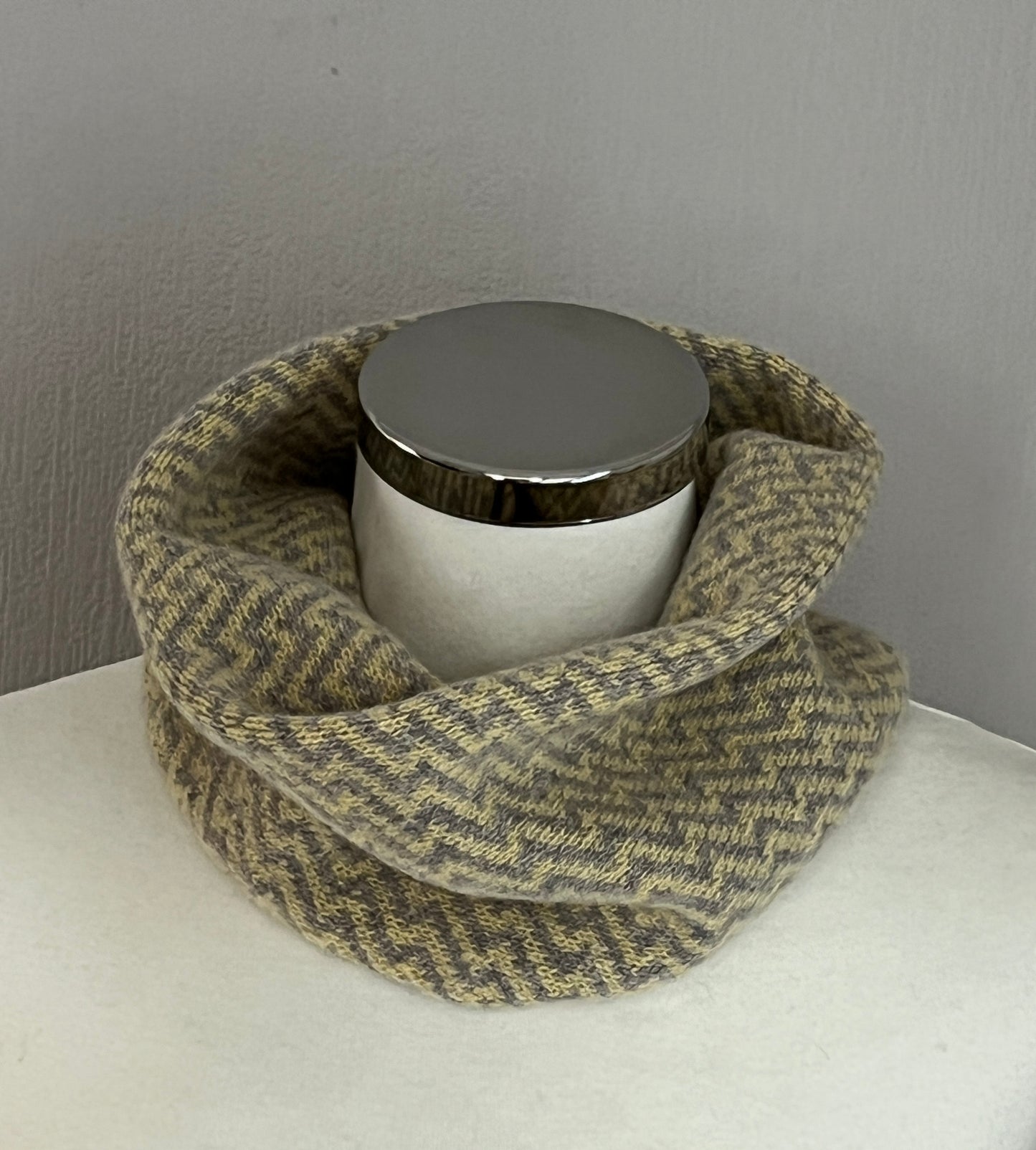 Neck warmer, cowl, snood with fair isle pattern soft merino lambswool
