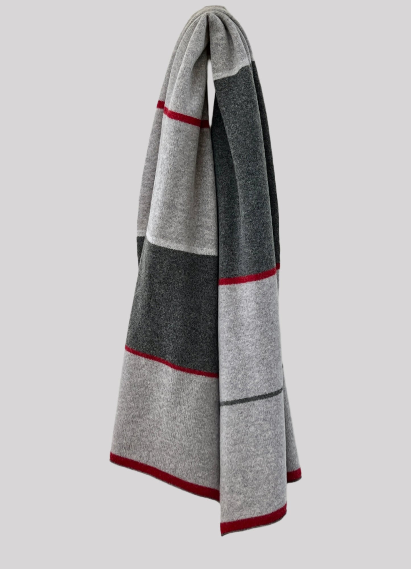 Shawl / scarf, wrap merino lambswool with a touch of colour