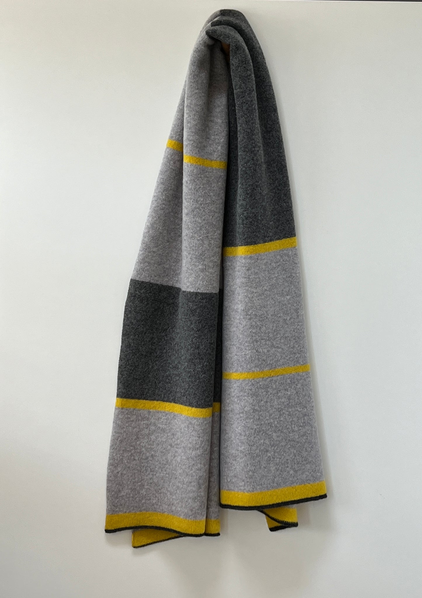 Shawl / scarf, wrap merino lambswool with a touch of colour