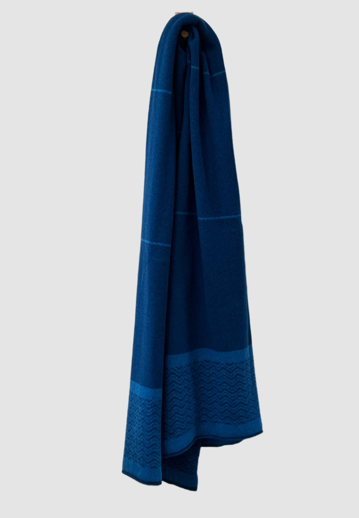 Shawl scarf wrap malabar blue and neptune wave pattern and stripes