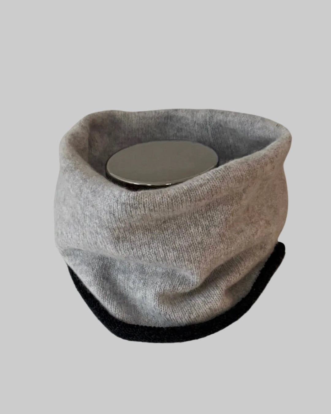 Snood - Unisex knitted soft merino lambswool light weight neck warmer with contrast trim