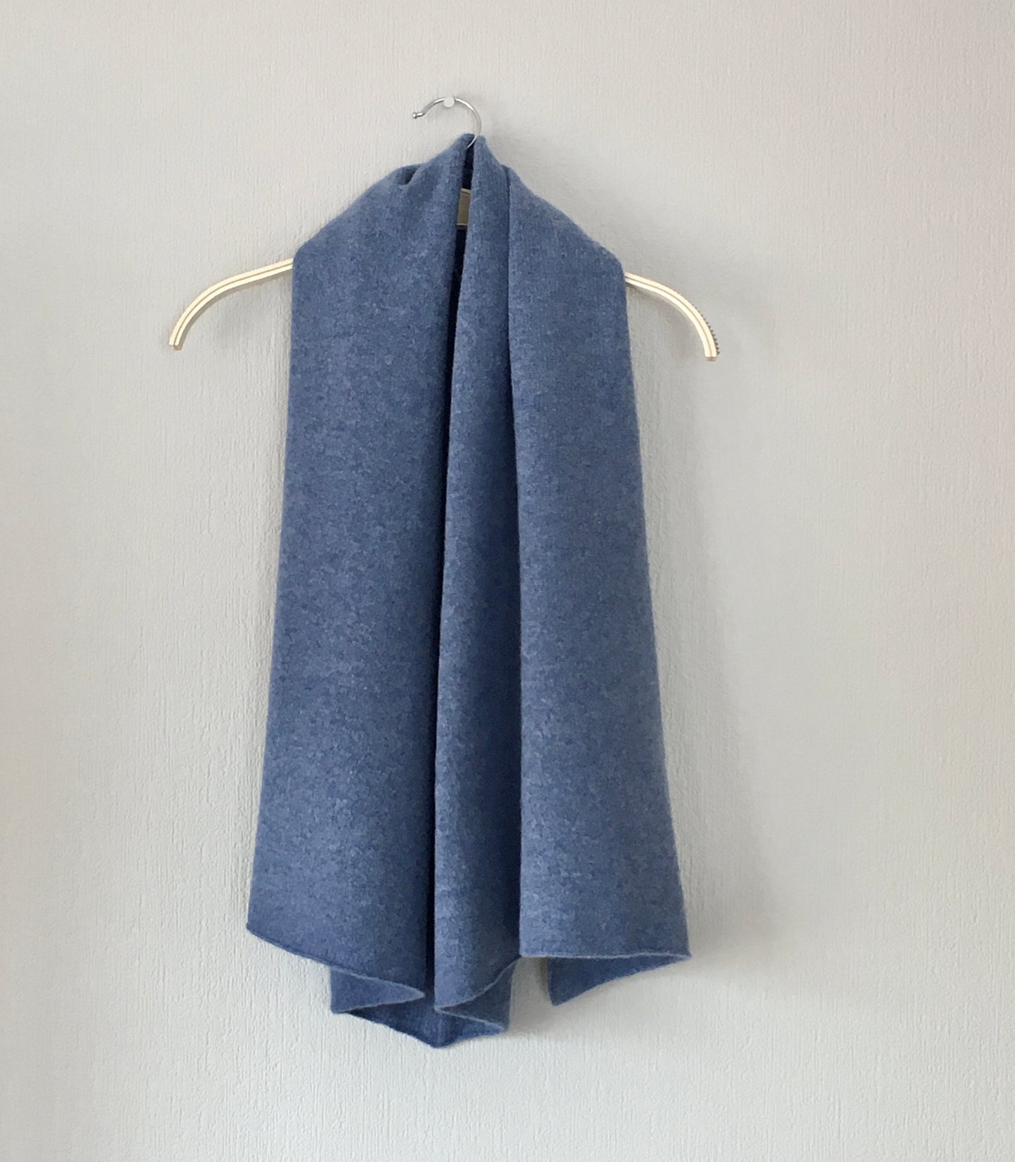 Poncho jeans blue merino lambswool