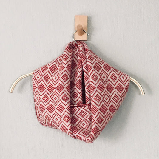 Snood - Infinity Scarf Soft Merino Lambswool Scandi Scarf Indigo Blue and Cream