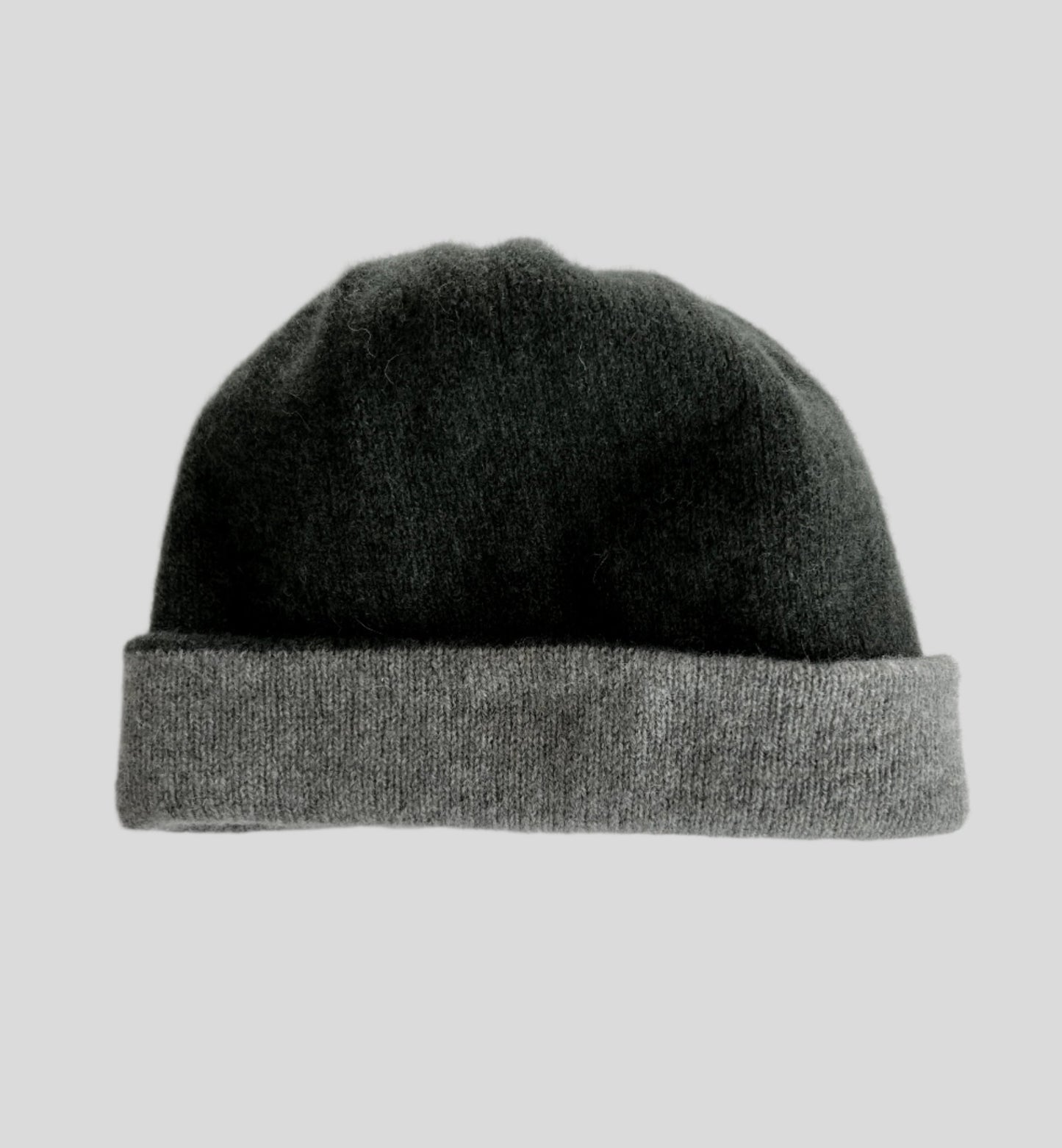 FinesseKnits, rosemary green, orchard green beanie hat merino lambswool