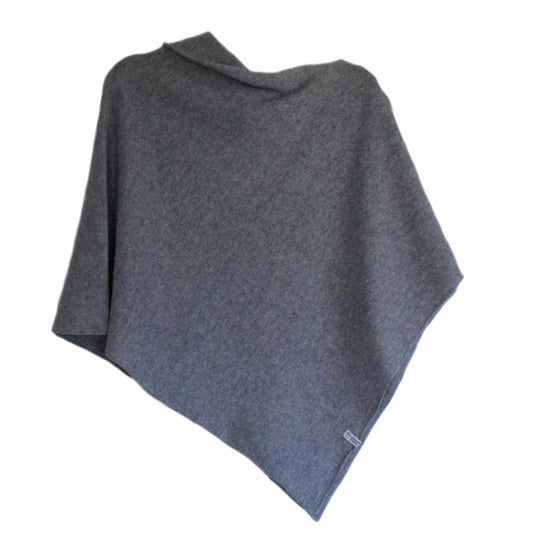 Poncho uniform grey merino lambswool