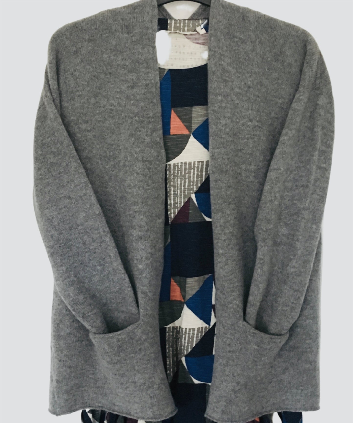 Finesseknits merino lambswool cardigan ubiformgrey