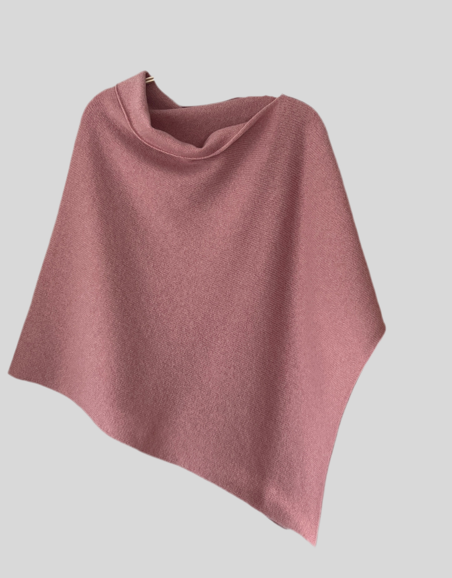 Poncho calamine pink merino lambswool