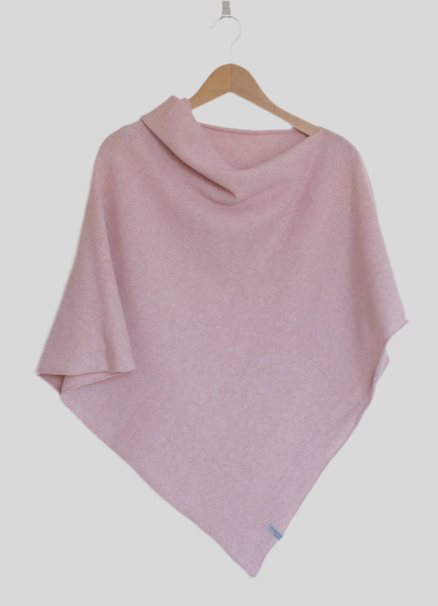Poncho pink haze merino lambswool