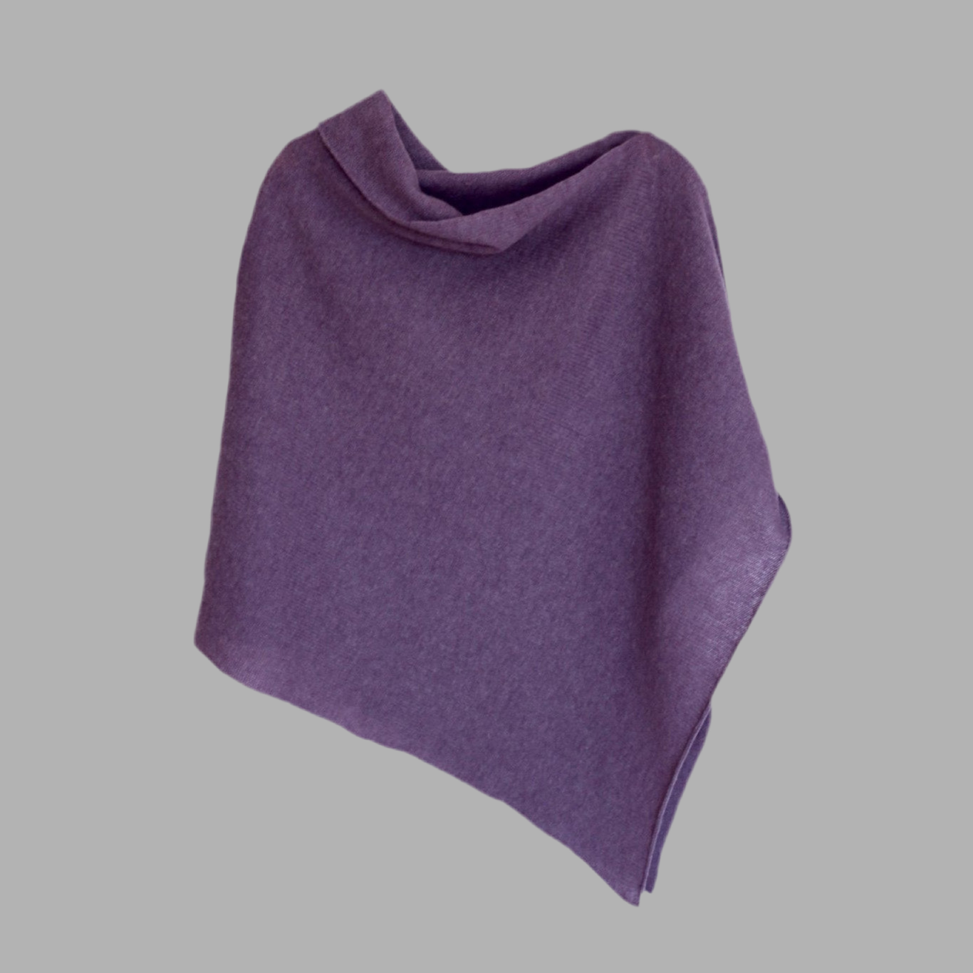 Poncho Soft Merino Lambswool Amethyst