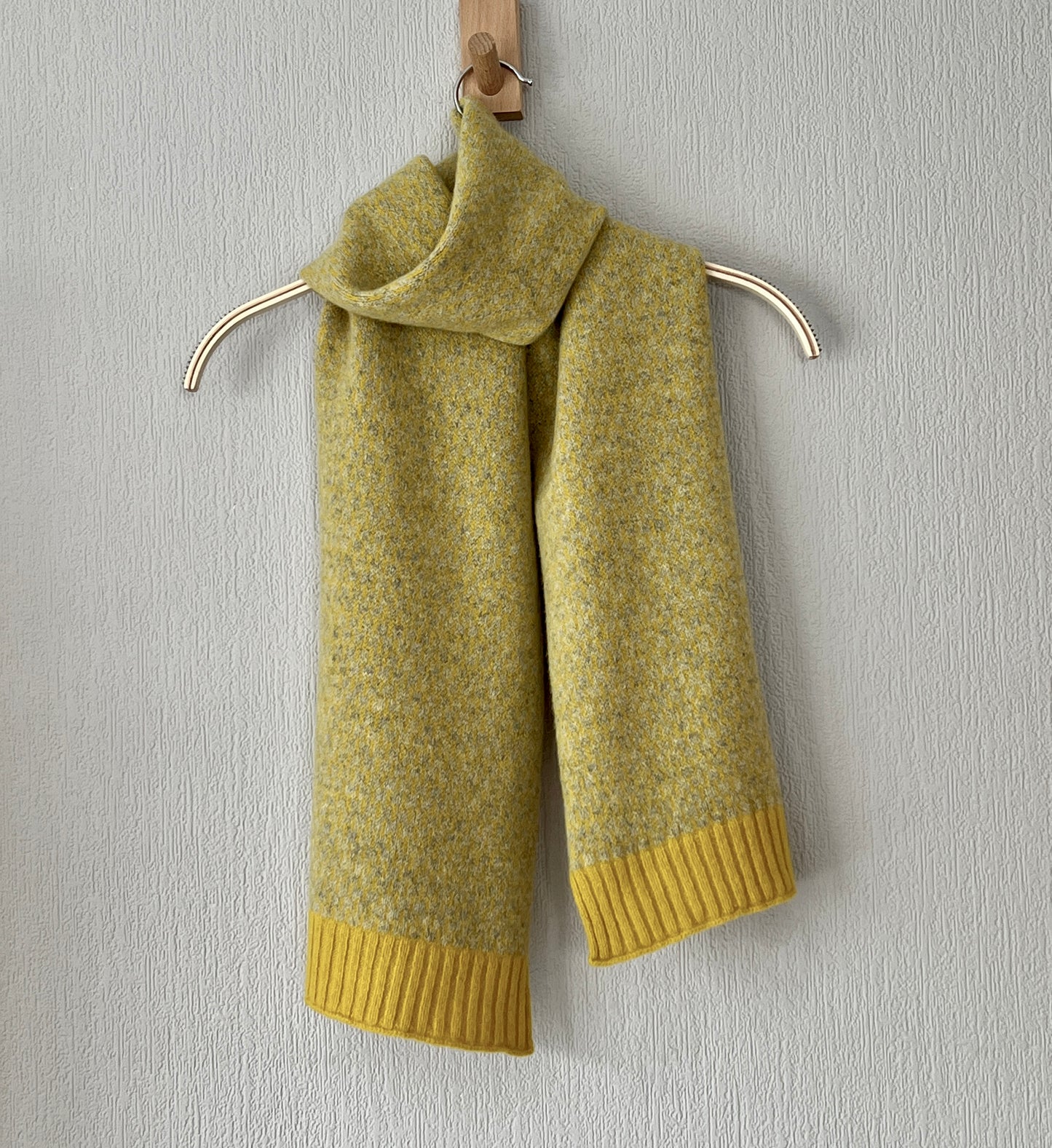 Scarf - super soft merino lambswool Nordic scarf in marled yarn