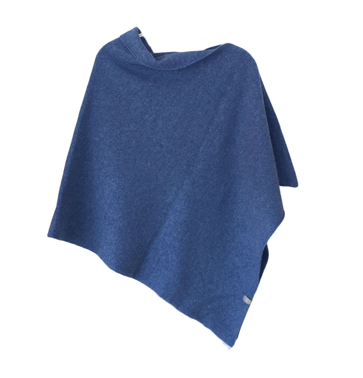 Poncho jeans blue merino lambswool