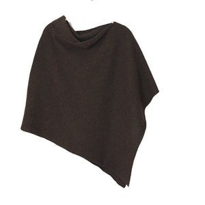 Poncho Soft Morino Lambswool Hickory Brown