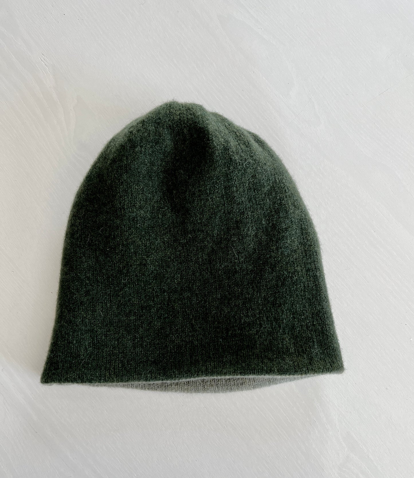FinesseKnits, rosemary green, orchard green beanie hat merino lambswool 